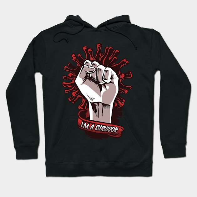 Coronavirus Survivor Hoodie by Black Phoenix Designs